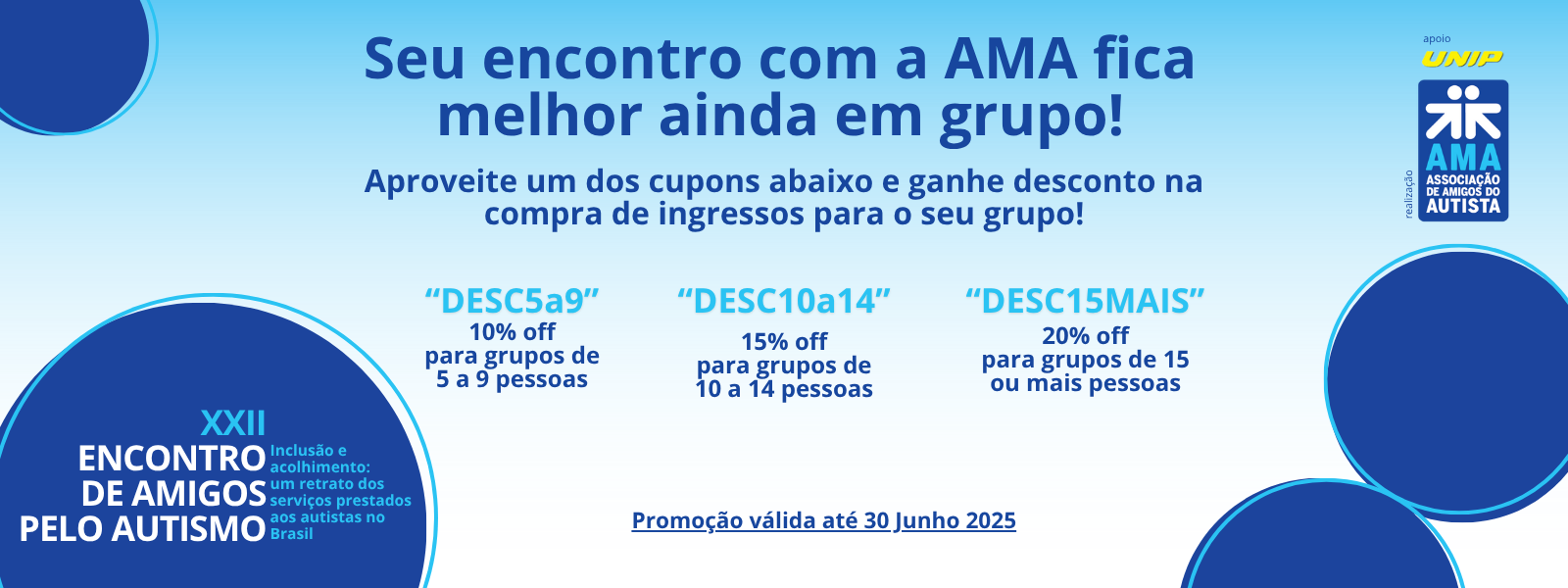 Banner site Promoção para grupo